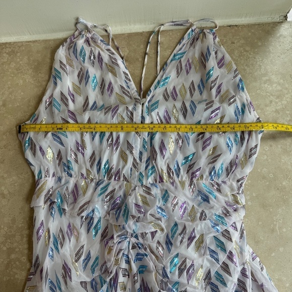 IRO Paris Cherrie Multicolor Metallic Geometric Print Mini Dress Women Size 8 US - Picture 8 of 16